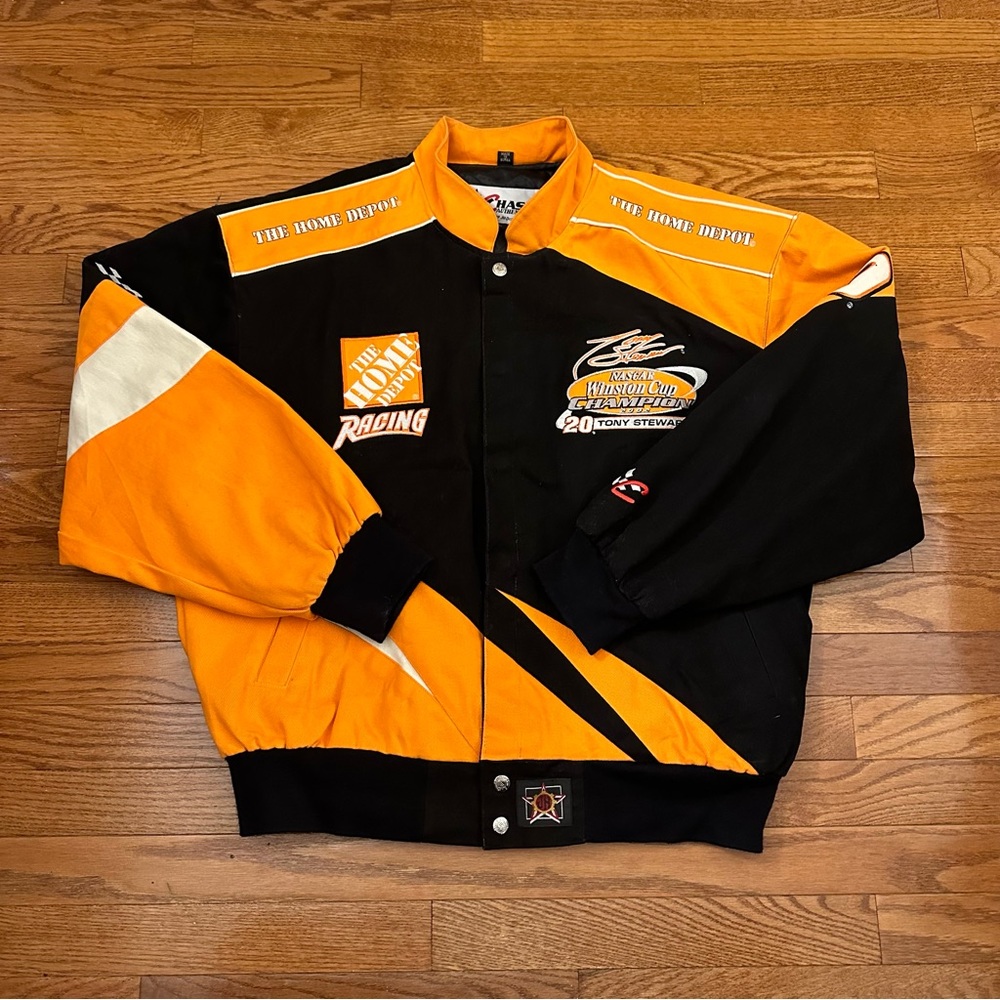 Vintage JH design Tony Stewart Home Depot Chase nascar racing jacket size large